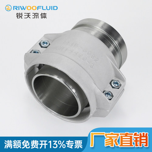 盾构机注浆泥浆软管维特利铝卡箍两半扣沟槽E型挠卡宝塔快速接头 - 图0