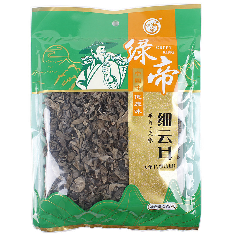 绿帝土特产秋木耳细云耳138g黑木耳 绿帝黑木耳