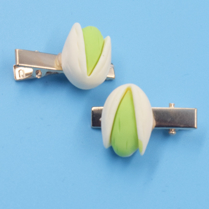 Simulated food pistachio hairpin cute little fresh soft girl side broken hair bangs clip funny duckbill clip hair accessory