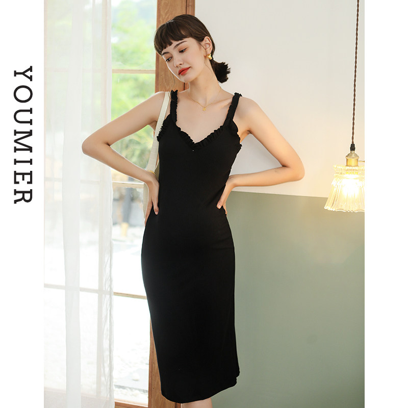 优密儿网红洋气潮妈孕妇吊带连衣裙 筝华母婴连衣裙