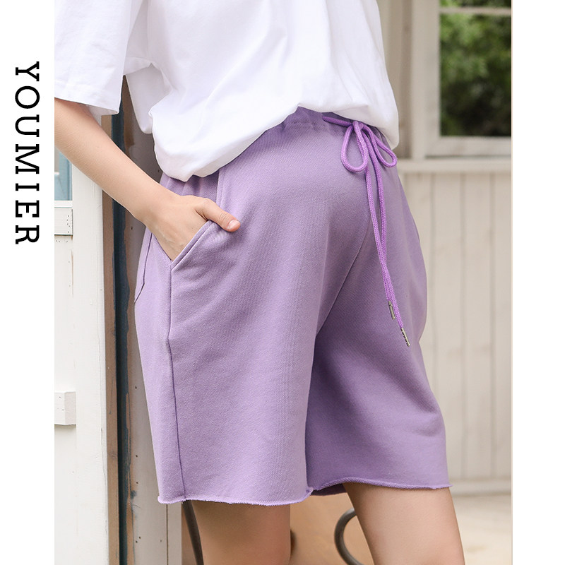 优密儿孕妇装夏季外穿孕妇运动短裤 筝华母婴孕妇直筒裤