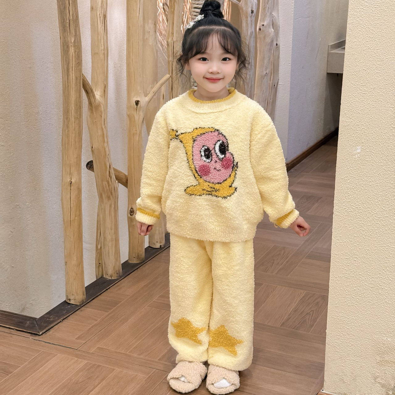 儿童家居服套装2025新款可爱卡通星星人半边绒睡衣加厚保暖亲子装,淘宝优惠券,粉丝福利购,淘宝优惠卷