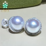 Белые классические серьги из жемчуга