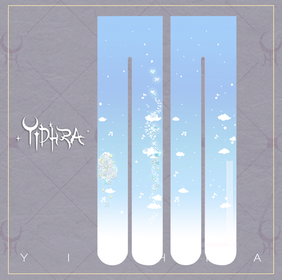 {月光散落的云谱曲}Yidhra梦之女巫原创Lolita连裤袜 小白云 甜款 - 图1