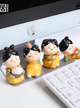 唐仕女摆件车载桌面装饰国潮风