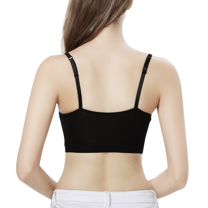 抹胸式一体高中学生带胸垫打底吊带 vxxv抹胸