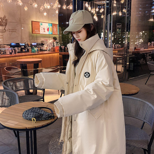 oversize面包服加厚棉衣棉服女冬季外套中长款厚棉袄2025年新款潮 - 图1