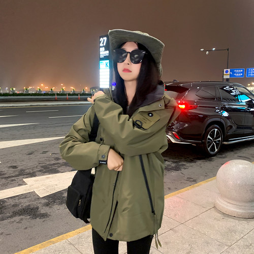 秋冬季外套男女同款三合一冲锋衣2026新款爆小个子夹克登山服户外 - 图3