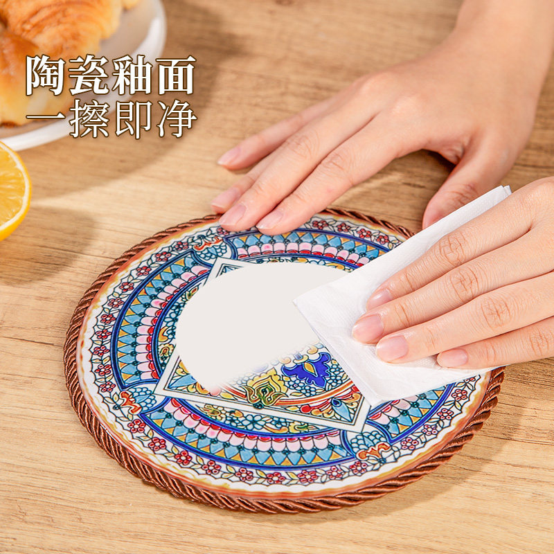 隔热垫陶瓷防烫耐高温木餐桌锅垫砂锅碗餐盘菜盘杯垫子家用复古,淘宝优惠券,粉丝福利购,淘宝优惠卷