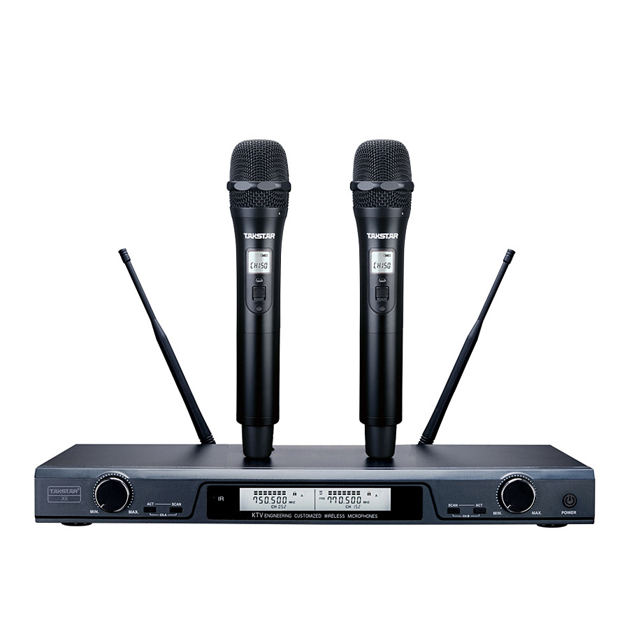 TTakstar得胜X6无线麦克风卡拉OK包厢KTV舞台演出K歌一拖二话筒