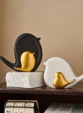 现代简约小鸟摆件入户玄关装饰品