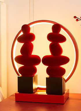 时来运转红色摆件高级感小众