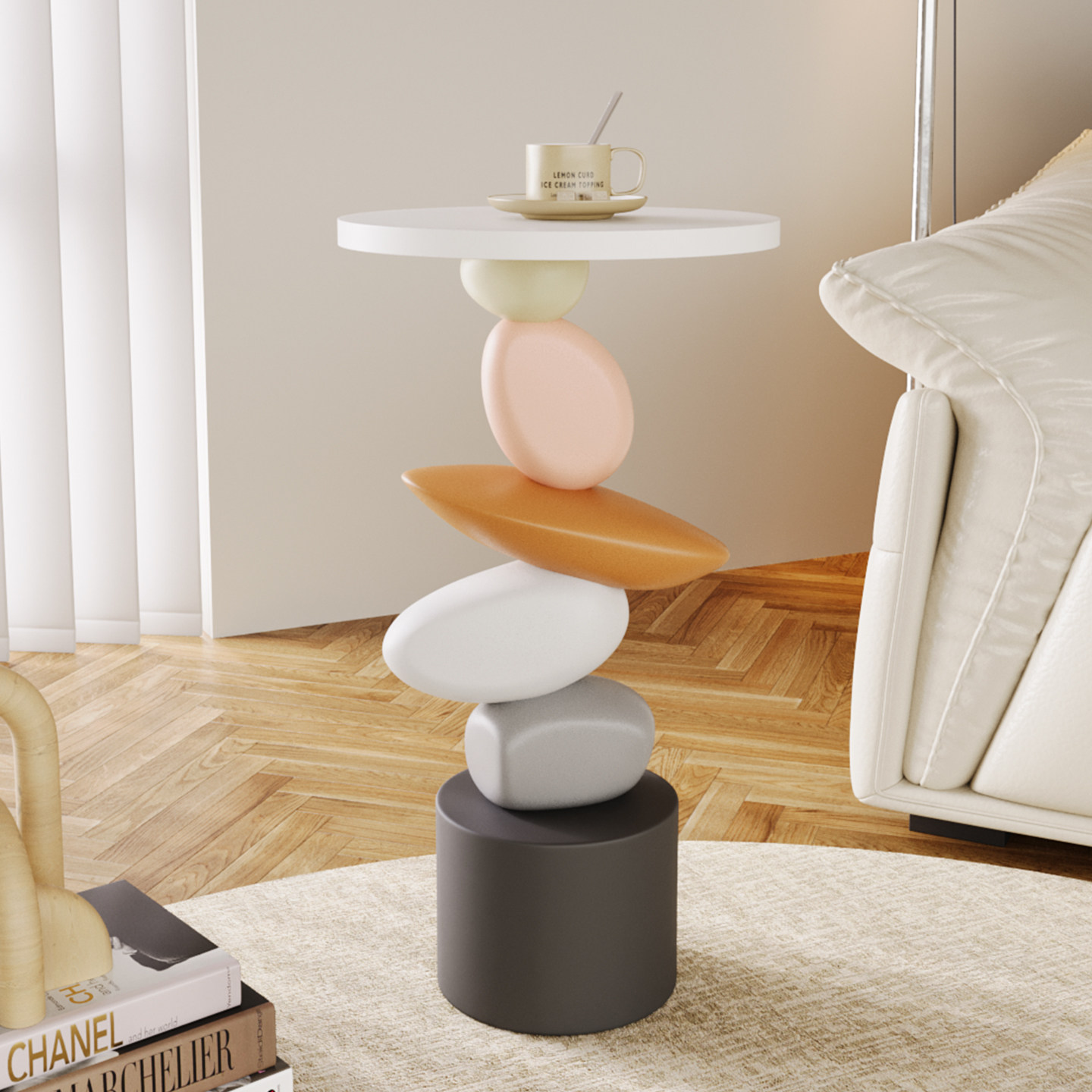 创意简约时来运转边几落地摆件客厅沙发旁茶几桌子轻奢高级感装饰,淘宝优惠券,粉丝福利购,淘宝优惠卷