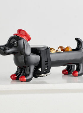 萌趣腊肠狗收纳玄关治愈小景