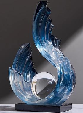 玄关软装家居装饰品风生水起摆件