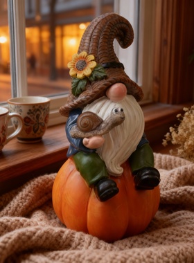 可爱复古魔法师南瓜树脂摆件