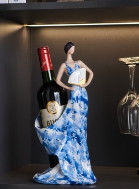 红酒架摆件抽象人物家用客厅装饰