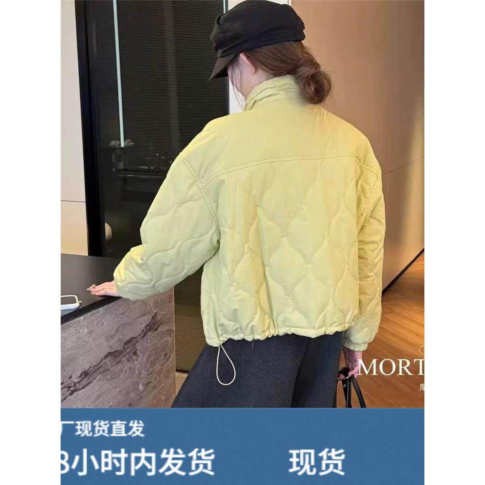 2025秋冬新款立领抽绳休闲棉服女宽松百搭夹棉外套时尚棉袄上衣潮,淘宝优惠券,粉丝福利购,淘宝优惠卷