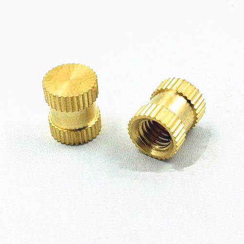 注塑铜螺母盲孔M3预埋镶嵌M4单通A型滚花铜螺帽M5美制1/4厂销现货 - 图0