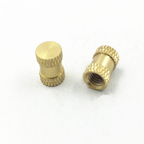 注塑铜螺母盲孔M3预埋镶嵌M4单通A型滚花铜螺帽M5美制1/4厂销现货 - 图2