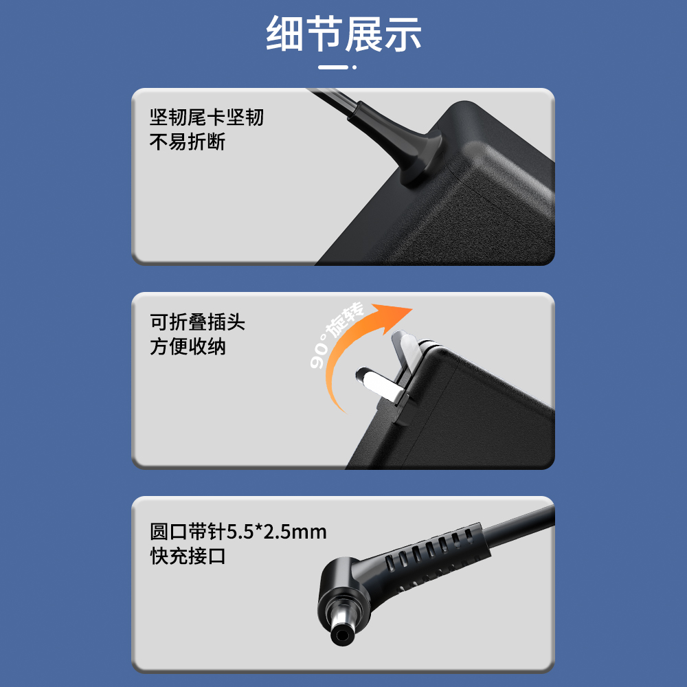 GMK极摩客氮化镓48W 100W 120W便携电源适配器12V4A 20V5A 19V6.32A M2 K1 K2 K3 K4 G1充电器 - 图1