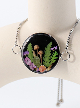 森系真花干花手链滴胶工艺品