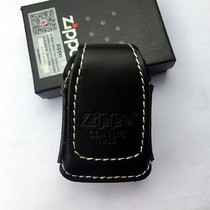 American original authentic ZIPPO lighter leather covered cow leather black brown cover can be worn with belt firmness