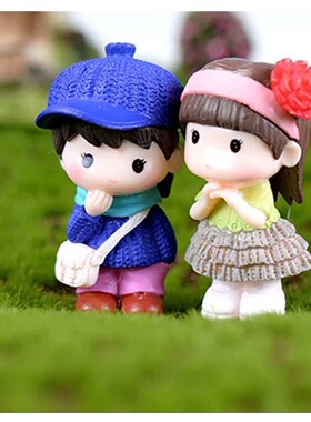 仿真男女孩小人物微景观摆件 绿植物园艺多肉小盆栽装饰品DIY材料