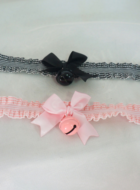 花边胡得接铃铛少女项圈项链