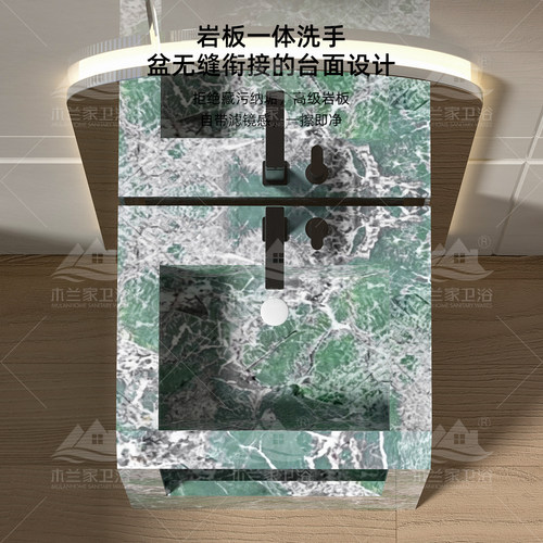 立柱盆立柱式洗手池2026新款家用洗脸盆拖把池一体阳台岩板洗脚盆 - 图0