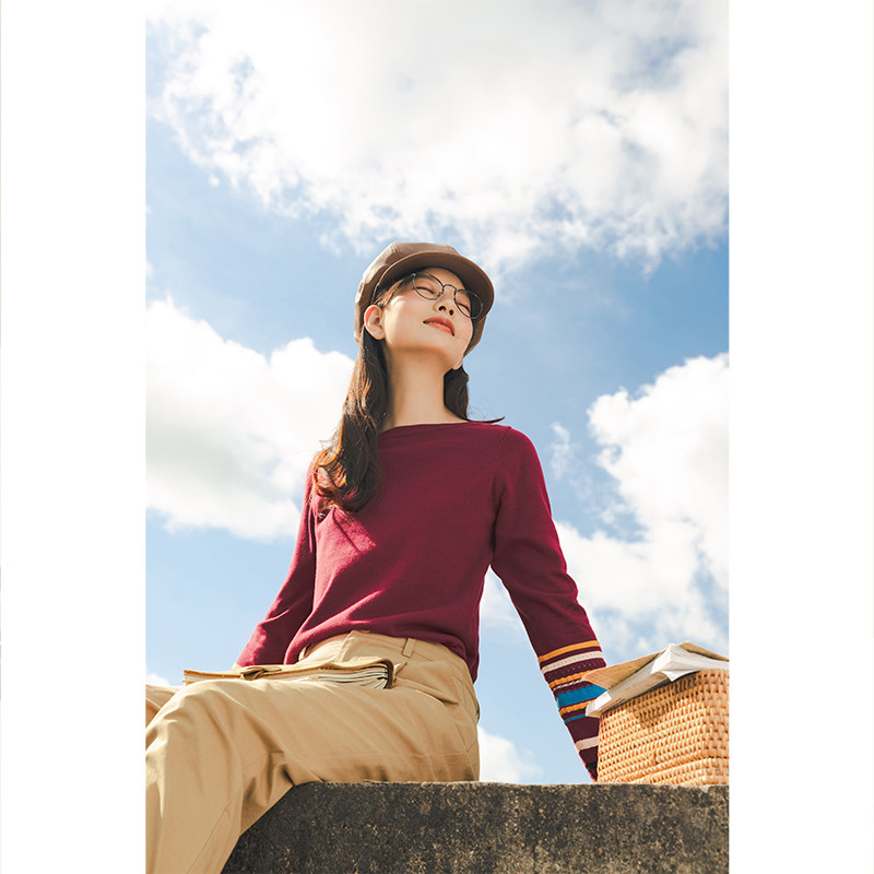 茵曼旗舰店2020年秋装新款针织衫 茵曼翰飞毛衣