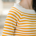 Inman flagship store 2019 hè phong cách mới cổ áo len ngắn tay nữ đầu thủy triều Áo len mỏng - Áo / áo thun áo thun có cổ Áo / áo thun