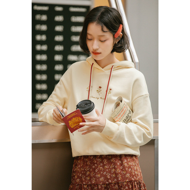 茵曼高腰套头新款2020年秋季秋卫衣 茵曼翰飞卫衣/绒衫