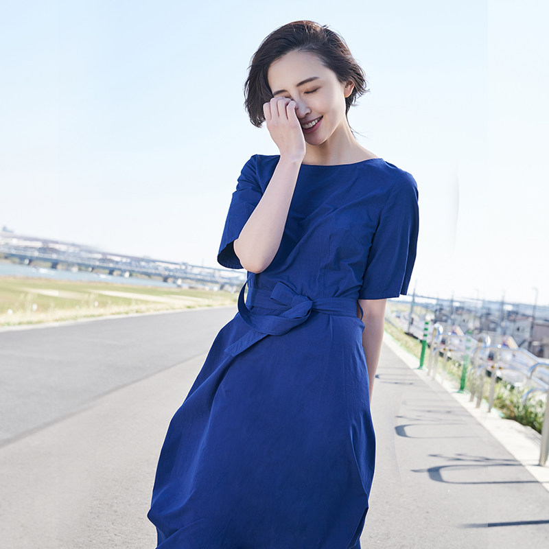 茵曼日系温柔风轻熟气质夏季连衣裙 茵曼翰飞连衣裙