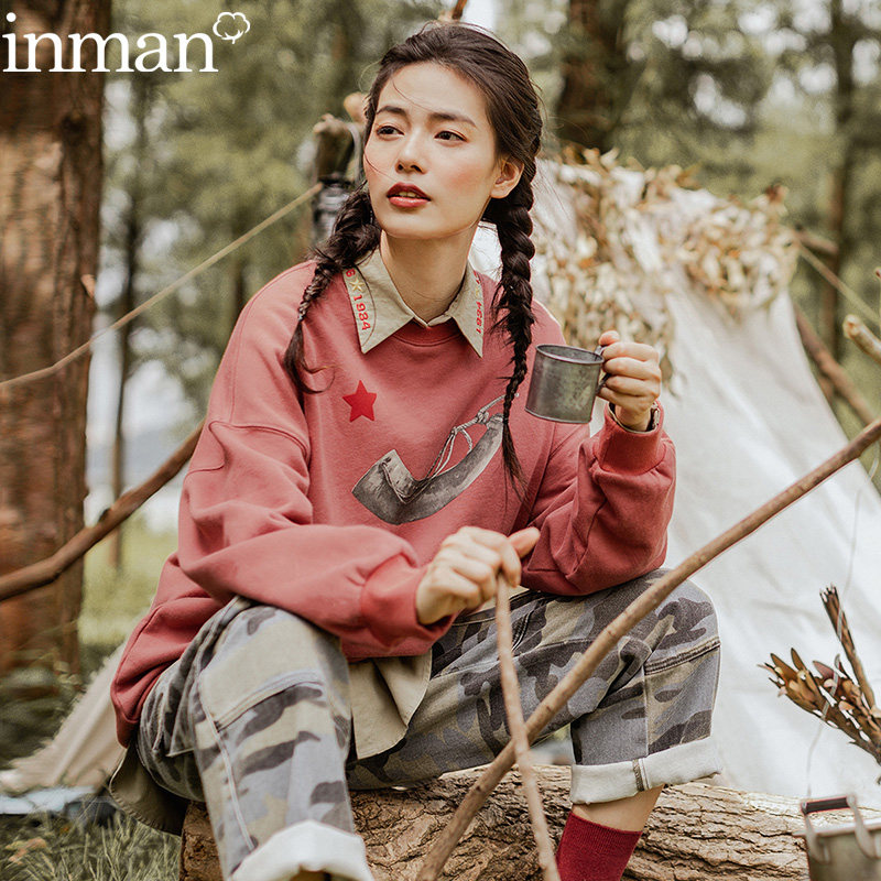  茵曼翰飞卫衣/绒衫