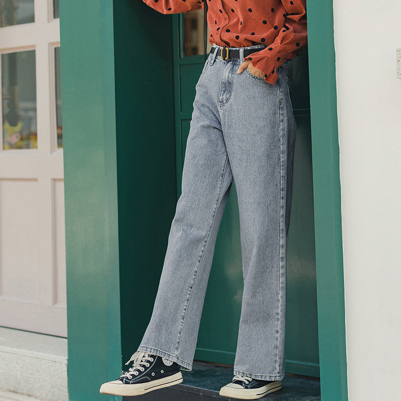  茵曼翰飞牛仔裤