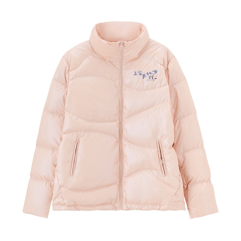 茵曼短款宽松轻薄款冬季茵蔓白鸭绒 茵曼翰飞羽绒服