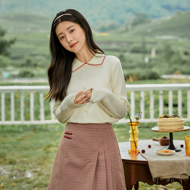 茵曼官方旗舰店2020秋冬季针织衫 茵曼翰飞毛衣