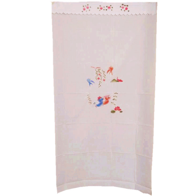 Summer fabric traditional nostalgic printed door curtains can be customized