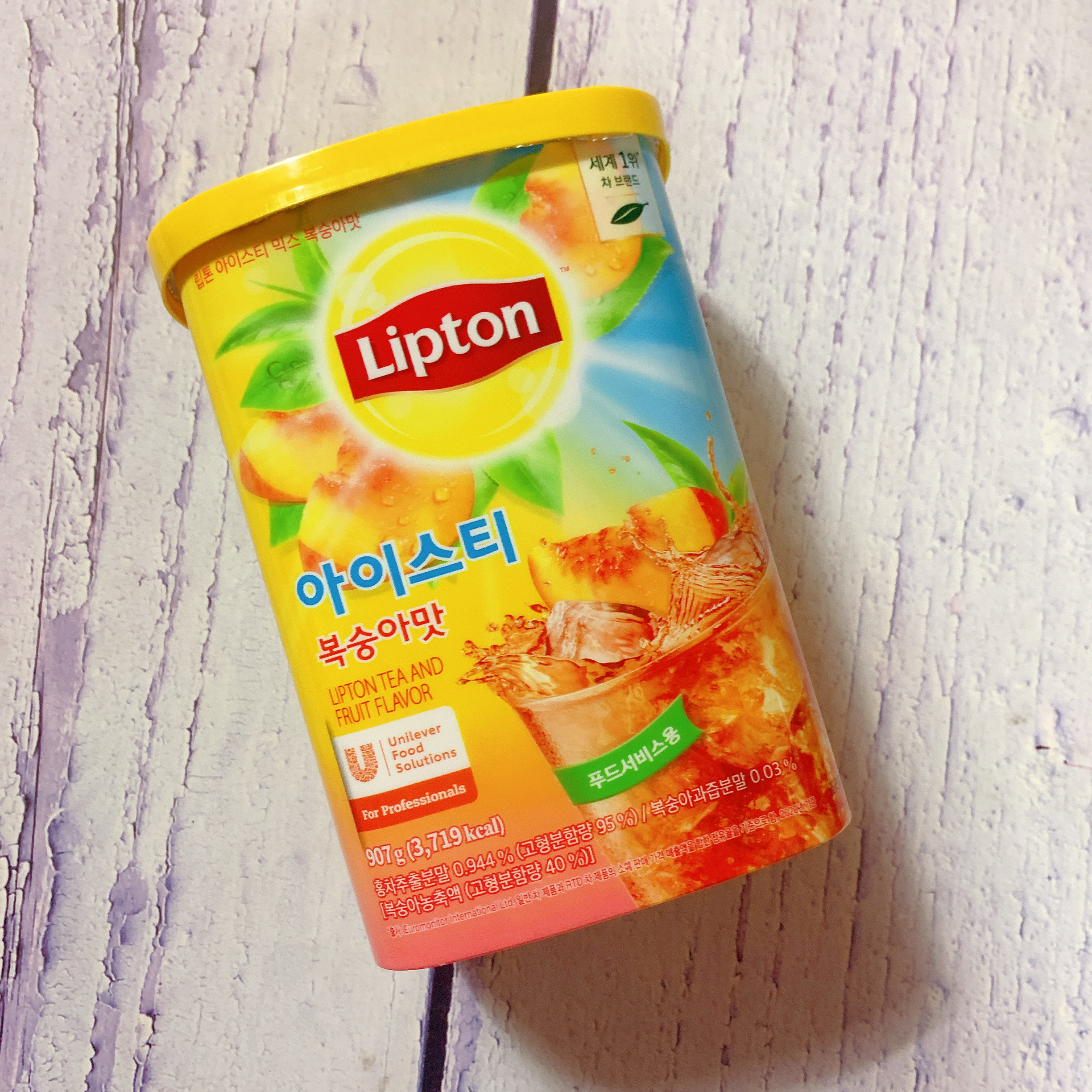 韩国立顿Lipton蜜桃柠檬冰红茶粉无砂糖夏季速溶浓缩冷泡冲饮凉茶