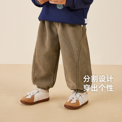 儿童休闲裤男童秋冬加绒加厚裤子宝宝秋季外穿保暖长裤潮女童秋装