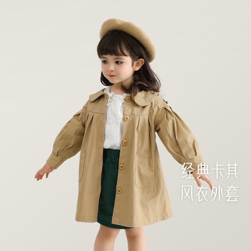 宝宝风衣外套春秋三岁儿童童装春季女孩2024新款衣服小童女童春装