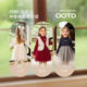 Antibacterial girls' dress baby autumn and winter new velvet tulle skirt children's princess dress New Year's performance clothing