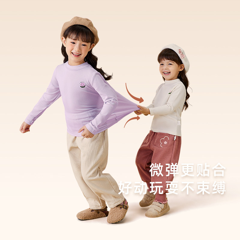 [自发热]女童打底衫秋冬3儿童加绒T恤小童半高领保暖宝宝长袖上衣,淘宝优惠券,粉丝福利购,淘宝优惠卷