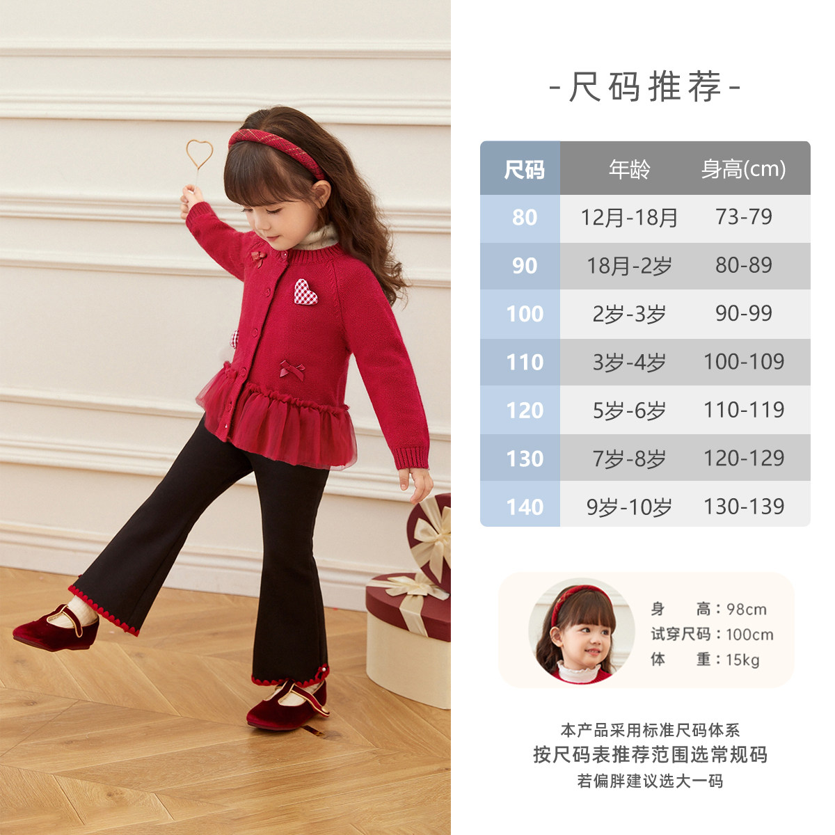 女童毛衣2026新款秋冬宝宝红色毛线衣小童针织衫洋气开衫儿童外套,淘宝优惠券,粉丝福利购,淘宝优惠卷