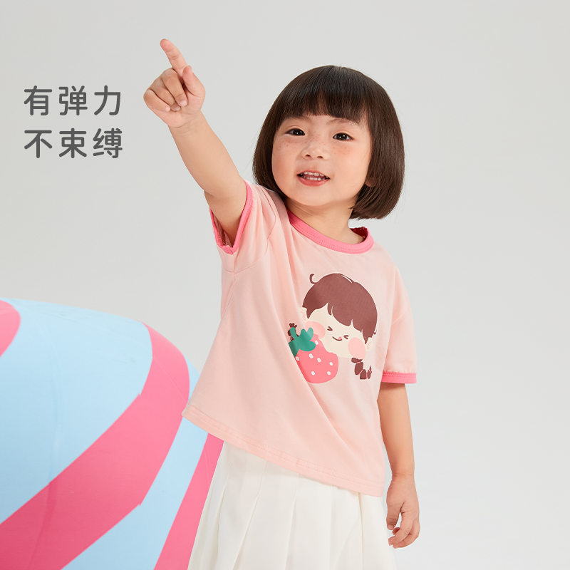 jellybaby女童夏季t恤夏款衣服中小童短袖童装卡通夏装上衣薄款 - 图2