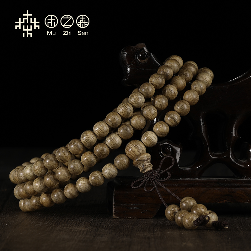 【清香淡雅】巴布亚沉香佛珠6mm手链 木之森佛珠/念珠