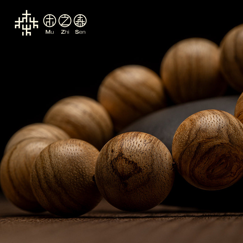 【耀眼虎纹】马尼涝沉香佛珠手串20mm*24g天然虎斑老料木手链保真,淘宝优惠券,粉丝福利购,淘宝优惠卷