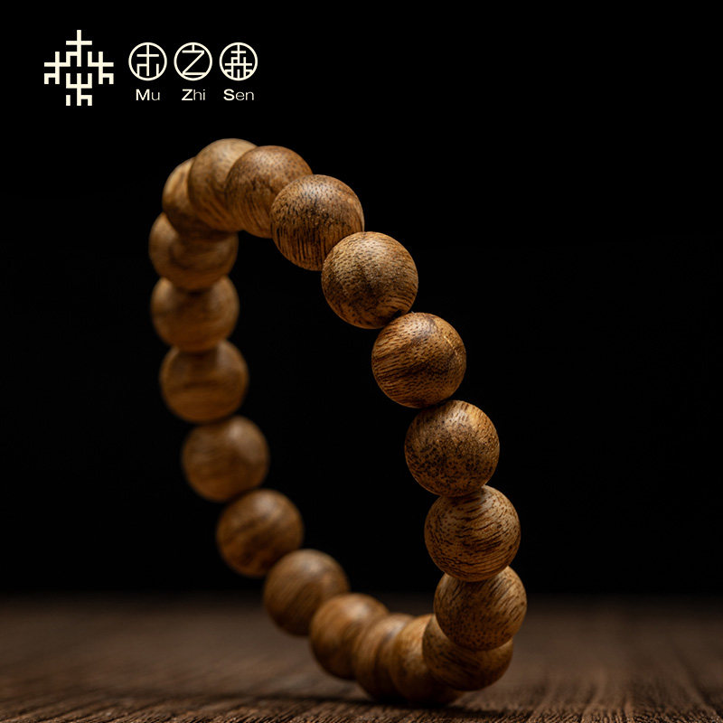 【奶香清甜】柬埔寨沉香佛珠手串10mm*19颗天然虫漏老料手链保真,淘宝优惠券,粉丝福利购,淘宝优惠卷