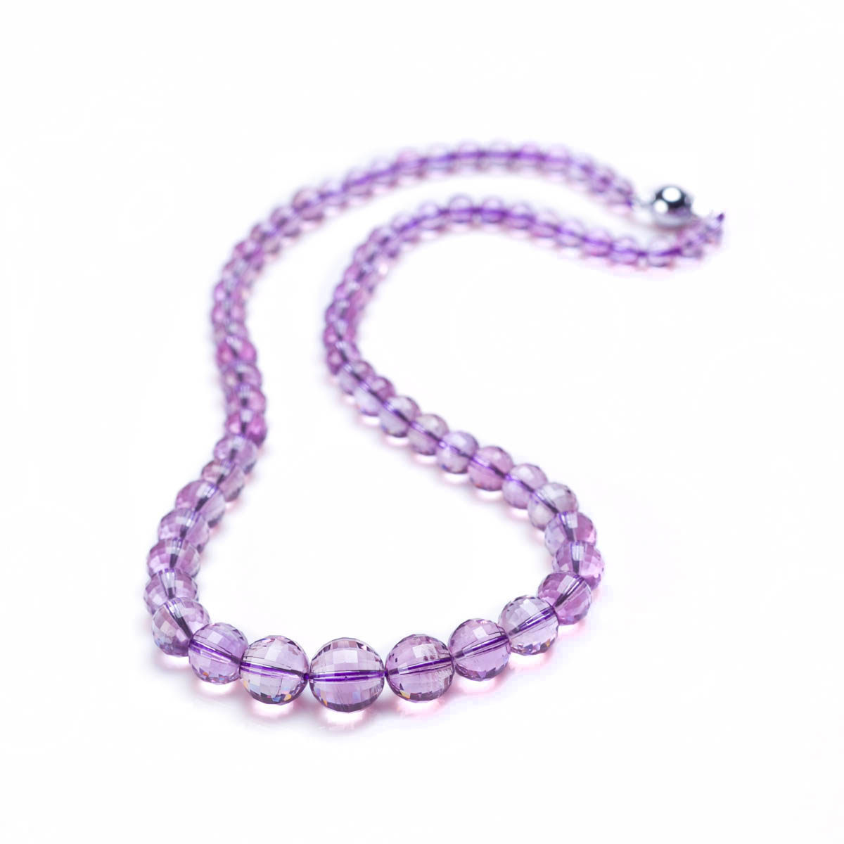 切面紫水晶塔链紫晶女士时尚项链 富美达项链